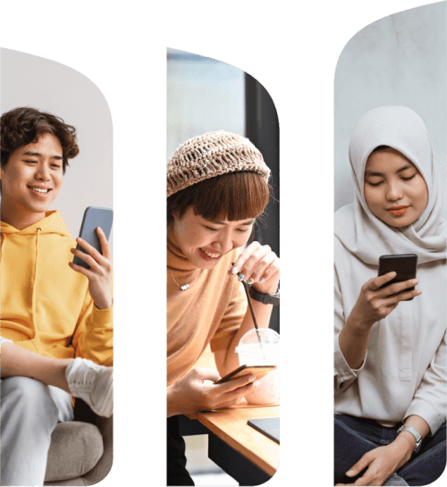 Investor using mobile app